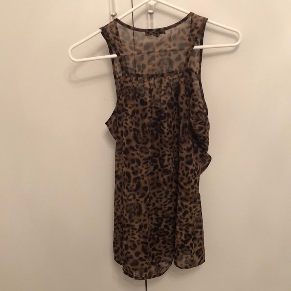 Mine Leopard print sheer top with ruffle - Picture 3 of 3